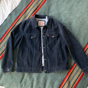 LEVIS FAUX BLUE SUEDE JACKET